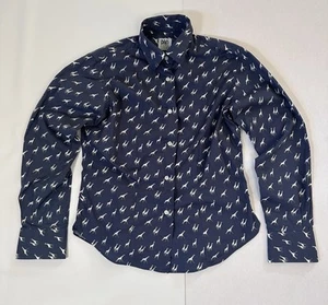 Dan Roma Women’s Long Sleeve Button-up Shirt Giraffe Print Size S - Picture 1 of 19
