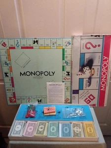 Vintage 1975 Original Parker Brothers Monopoly Brettspiel komplett mit extra Geld - Bild 1 von 19