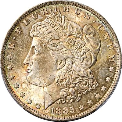 1885-O Morgan Silver Dollar PCGS MS65 - Toning - Image 1 of 4