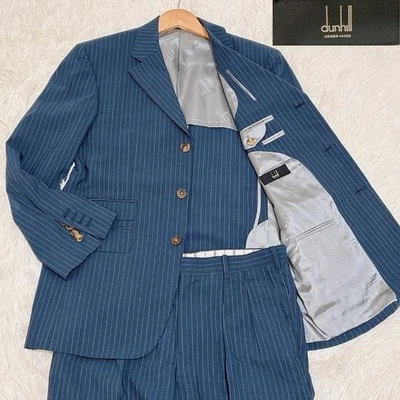 Silk blend✨Dunhill suit M size setup real face unlined striped - image 1 of 4