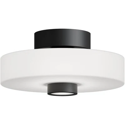 AFX Inc. SYDC13LAJUDBK Sydney LED 13 inch Black Semi Flush Mount Ceiling Light - Image 1 of 3