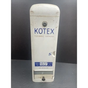 Vintage 1961 Kotex Automat - 5 ¢ femininer Serviettenspender Blechschild - Bild 1 von 11