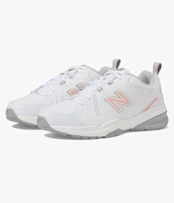 NEW BALANCE Women's 10 B WX608WP5 Slip Resistant White/Pink Training Sneakers - Image 1 of 4