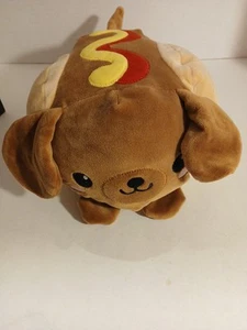Foodie Dachshund Hot Dog Weiner 9" Puppy Plush Stuffed Hotdoggo Ketchup Mustard - Picture 1 of 7