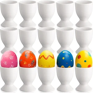 18 piezas portahuevos de cerámica de Pascua porcelana a granel huevos hervidos soporte de exhibición co... - Imagen 1 de 6