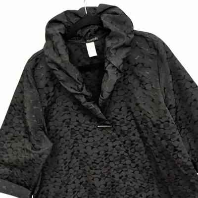 Jaqueta Swing Moonlight Y&S Moda Preta Brocado Assimétrica Artística Boho Tamanho XL - Imagem 1 de 4