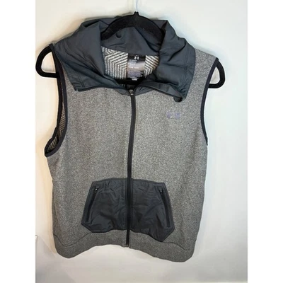 Chaleco Under Armour ColdGear Gris Cremallera Completa Sin Mangas Mujer Grande Foto 1 de 3