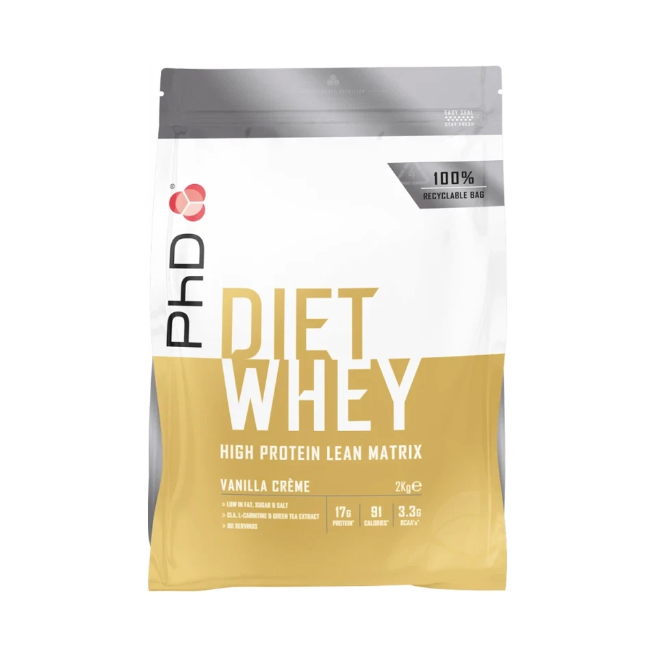 PhD Diet Whey (4,4 lb) Vanilla Creme (29,98 EUR/kg)