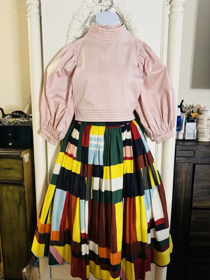 The Middle Daughter Pink Top And Tia Cibani Skirt Girls Size 7-8Y Excellent ! - Image 1 of 4