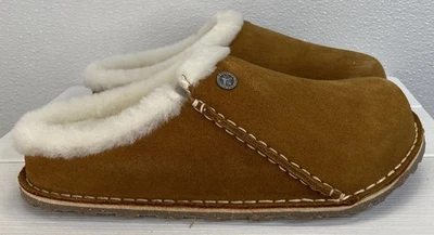 Birkenstock Zermatt Premium Clogs Unisex M8 W10 Mink Suede Shearling Lined Shoe - Image 1 of 4