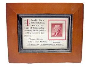 Thomas Jefferson gerahmte 2 Cent Briefmarke #1033 postfrisch mit Briefauszug an Madison - Bild 1 von 6