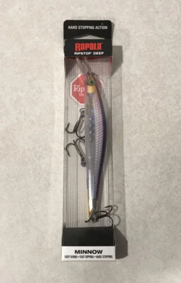 RAPALA RIPSTOP 12 JERK SWIM BAIT DIVING LURE PURPLE DESCENT 4-8’ NEW FINLAND - Image 1 of 4