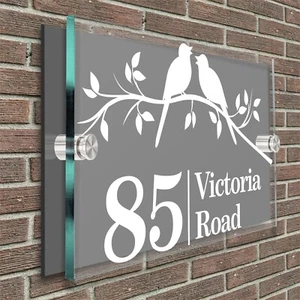 Personalised House Sign Door Number Plaque Custom Name Plate for Home Front UK - Picture 1 of 68