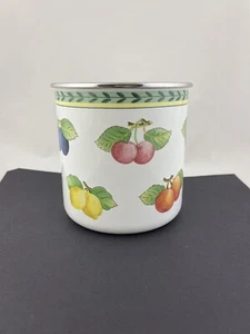 VILLEROY & BOCH FRENCH GARDEN FLEURENCE ENAMELED METAL CANISTER - MINT - Picture 1 of 10