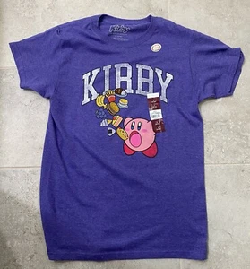 KIRBY Men's Size S Graphic Short Sleeve T-Shirt Nintendo Purple Heather NWT - Picture 1 of 7