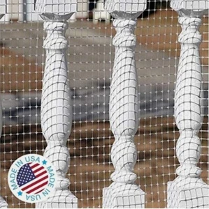 Deck Guard 30' L x 38" H Outdoor Balcony and Stairway Deck Rail Safety Net Clear - Picture 1 of 3
