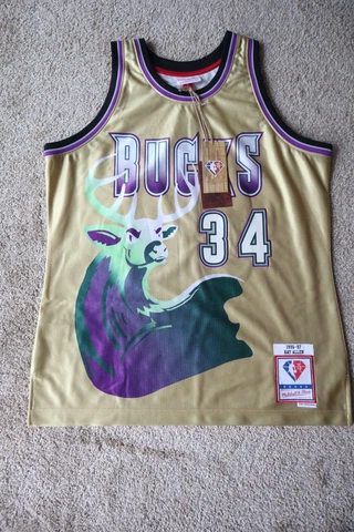 Mitchell & Ness 75TH ANNIVERSARY JERSEY MILWAUKEE BUCKS 1996 RAY ALLEN Cover