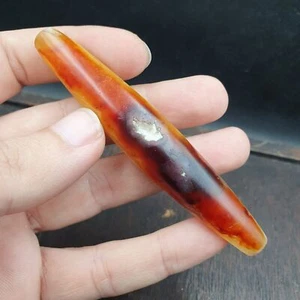 Antique Yemeni Old Crystal Agate Middle Eastern yellow Agate Bead -35Y - Picture 1 of 12