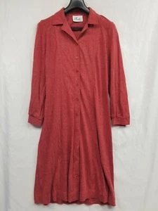Vintage Butte Knit Retro Long Sleeve Dress ILGWU Label see measurements Red - Picture 1 of 14