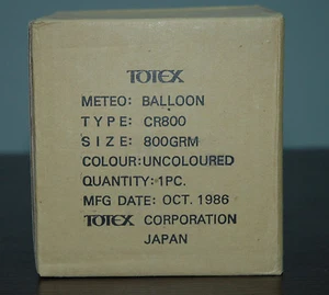 WETTERBALLON TOTEX JAPAN CR800 - 32000 Meter 100000 ft 800 gr STRATOSPHERE - Bild 1 von 7