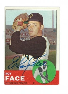 Autogrammkarte 1963 Topps ELROY FACE #409 - mit Echtheitszertifikat  - Bild 1 von 1