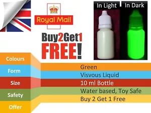 Vernice Multiuso Extreme Glow in the Dark Flacone da 10ml - Qualità Garantita - Foto 1 di 2