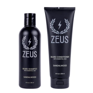 Beard Wash & Beard Conditioner Set with Green Tea for Men, Soften, Hydrates & Mo - Picture 1 of 12