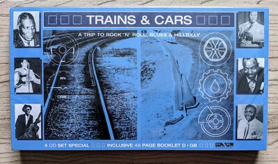 TRAINS & CARS: A TRIP TO ROCK 'N' ROLL BLUES & HILLBILLY / 4 CD SET (NEW/SEALED) - Image 1 of 4