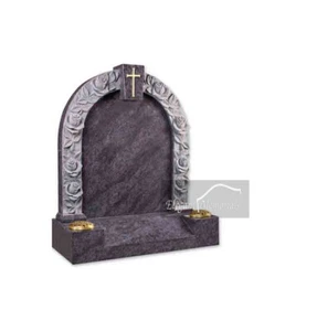 The Belmont Granite Headstone Bahama Blue - Picture 1 of 1