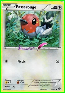 Carte Pokemon " PASSEROUGE " Offensive Vapeur XY PV 40 94/114 VF - Imagen 1 de 1