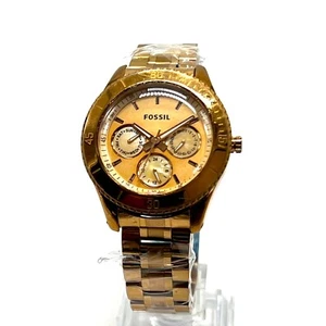 Fossil Stella ES2859 3 Register Rose Gold Women’s Watch-New Bracelet & Battery - Picture 1 of 9
