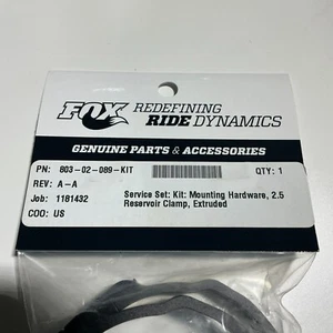 FOX 803-02-089-KIT 2.5 Extruded Aluminum Reservoir Clamp Kit Top & Bottom New - Picture 1 of 3