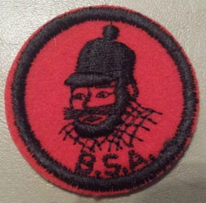 BSA PAUL BUNYAN PATROL MEDALLION S-4 ROUND FELT BLACK/WHITE THREADS 1939-52 - Picture 1 of 2