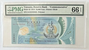 VANUATU - P 16 - 10000 VATU - 2010 PMG GEM UNC 66 EPQ - AA 10104949 - Bild 1 von 2