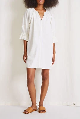 APIECE APART NWT $345 Maria Ivory V Neck Long Sleeve Mini Shift Dress S - Image 1 of 4