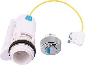 RDEXP Plastic Toilet Cistern Water-Saving Push Button Dual Drain Flush - Picture 1 of 7