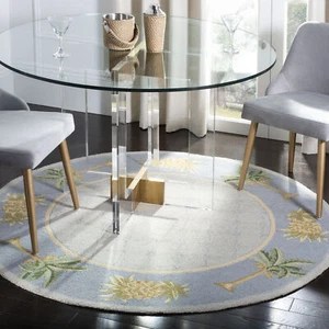 Safavieh Chelsea LIGHT BLUE / BLUE 8' X 8' Round Area Rug - HK362D-8R - Picture 1 of 3