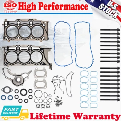 Head Gasket Set Bolts For 11-16 Ram Chrysler Dodge Avenger Jeep 3.6L DOHC VIN G Foto 1 de 4