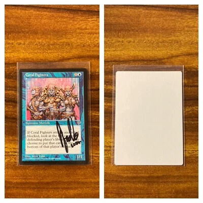 MTG✨Signed CORAL FIGHTERS Artist Proof✨Mirage MINT Uncommon 1996 S. Luke Artwork - Image 1 of 4