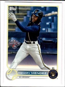 2022 Topps Pro Debut Hendry Mendez Prospect  #PD-128 Brewers