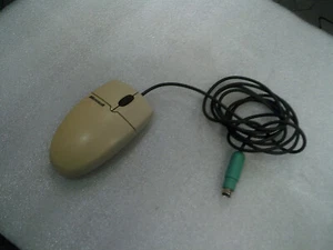 Vintage Microsoft 3.0 2 Button PS/2 Ball Mouse Grey with Scroll Wheel X05-95266 - Picture 1 of 6