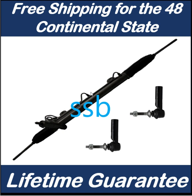 (161+2)  3 piece set Steering Rack Pinion +  Outer Tie Rod for Grand Caravan - Image 1 of 1