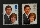 Set Of 2 Royal Wedding Prince Charles Princess Diana Mint Stamps 1981