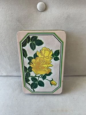 Antique Small Floral-Rectangular Tin Container: Hong Kong - Image 1 of 4