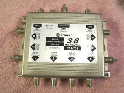 Steren Electronics 201-738 3X8 Multiswitch 201738 Without Adapter - Image 1 of 4