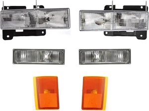 Garage-Pro Driver and Passenger Side Headlights Assembly for Chevrolet C1500 199 - Picture 1 of 7