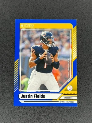 2024 Panini Donruss - JUSTIN FIELDS #235 - Press Proof Blue Steelers - Image 1 of 2