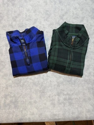 Lote Paquete Polo Ralph Lauren 1/4 Cremallera Estate Costilla Escocesa Suéter Pullover Para Hombre XL Foto 1 de 4