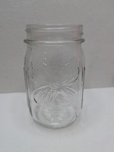 BALL Pint Mason DOGWOOD Canning Jar 1970s Flower Cottagecore Rare Vintage NO LID - Picture 1 of 7