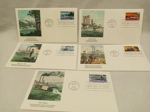 US First Day Issue Covers - 5 Covers 1996 RIVERBOATS 3091-95 (FDC253) - Picture 1 of 1